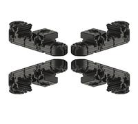 cyclingcolors 4x Ferrure d'assemblage universelle 64x16x16mm avec d'innombrables applications en polycarbonate noir Montage Equerre Polyvalent Meuble Intérieur Angle Connecteur