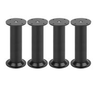 cyclingcolors 4X Pied de Meuble 32 mm Hauteur 120 mm Aluminium réglage 10 mm Support Universel canapé Armoire Cuisine Salle de Bain, Noir Mat