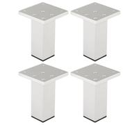 cyclingcolors 4X Pied de Meuble 38 x 38 mm Hauteur 100 mm Aluminium Support Universel canapé Armoire Cuisine Salle de Bain, Chrome Mat