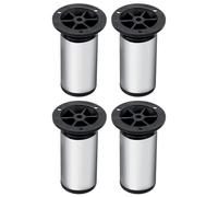 cyclingcolors 4X Pied de Meuble 50 mm Hauteur 100 mm métal réglage 25 mm Support Universel canapé Armoire Cuisine Salle de Bain, Chrome Mat