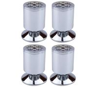 cyclingcolors 4X Pied de Meuble 50 mm Hauteur 80 mm Aluminium réglage 15 mm Support Universel canapé Armoire Cuisine Salle de Bain, Chrome Brillant