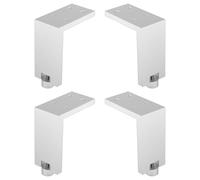 cyclingcolors 4X Pied de Meuble Hauteur 100 mm Aluminium réglage 10 mm Support Universel canapé Armoire Cuisine Salle de Bain, Chrome Mat