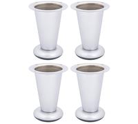 cyclingcolors 4X Pied de Meuble Hauteur 100 mm métal réglage 15 mm Support Universel canapé Armoire Cuisine Salle de Bain, Chrome Mat
