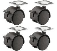 cyclingcolors 4x roulette double 30mm pivotante + frein pour meuble capacité 20kg/ roue avec base acier métal