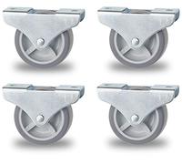 cyclingcolors 4x roulette meuble 25mm caoutchouc soft anti rayure gris universelle mini rouleau noir pied lit casier chariot poubelle rangement table roue