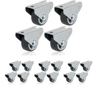 cyclingcolors 4x roulette meuble 30mm caoutchouc soft anti rayure capacité 30kg par roue gris universelle mini rouleau (Lot de 4)