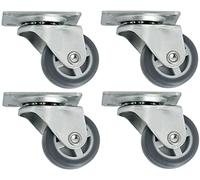 cyclingcolors 4x roulette meuble 30mm caoutchouc soft anti rayure gris pivotante universelle mini rouleau noir pied