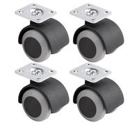 cyclingcolors 4x roulette pivotante meuble 40 mm souple sans frein support platine 38 x 38 mm universelle charge max 30kg roue chariot caisson gris