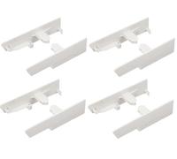 cyclingcolors 4x support de façade 140mm blanc pour tiroir intérieur avec reling frontal rond coulisse meuble cuisine