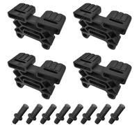cyclingcolors 4X Support Latte Triple pour Sommier 38 x 8 mm avec Tenon Embout Court Flexible Fixation Lit Meuble Latte, Noir