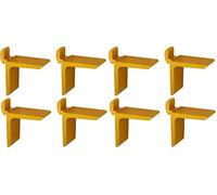 cyclingcolors 4x taquet aluminium doré étagère pour crémaillère support fixation attache armoire meuble (Lot de 2)