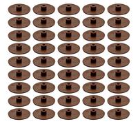 cyclingcolors 50x Cache vis capuchon Plastique tête Plate CHC et FHC 15mm 6 pans Creux Allen SW4 Hexagonal protection bouchon recouvrement meuble, brun RAL 8007