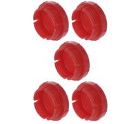 cyclingcolors 5x Bouchon anti-poussière filetage mâle type métrique en plastique rouge Embout Raccord Capuchon Protection Tuyau Hydraulique Tube, diamètre filetage 22mm pas de vis 1,50mm