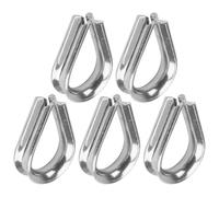 cyclingcolors 5x Cosse Coeur Câble en Acier Galvanisé Manchon de Serrage Serre-Câble Protection Fixation Corde Gréement Nautique Marine Bâtiment, 10mm