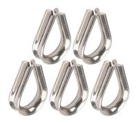 cyclingcolors 5x Cosse Coeur Câble en Acier Inoxydable A4 Manchon de Serrage Serre-Câble Protection Fixation Corde Gréement Nautique Marine Bâtiment, 6mm
