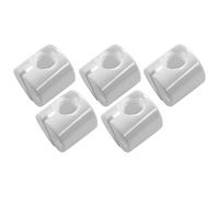 cyclingcolors 5x Ecrou Cylindrique Ferrure Assemblage M8 Boulon Plot Fendu Plastique Connecteur pour Meuble Chaise Lit Berceau Etagère, Blanc
