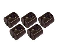 cyclingcolors 5x Ecrou Cylindrique Ferrure Assemblage M8 Boulon Plot Fendu Plastique Connecteur pour Meuble Chaise Lit Berceau Etagère, Marron foncé