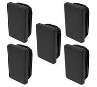 cyclingcolors 5x embout de tube bouchon insert protection rectangulaire rentrant patin pied chaise meuble noir (45x20mm)