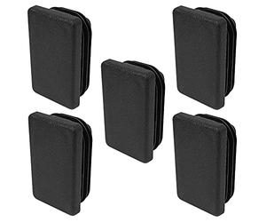 cyclingcolors 5x embout de tube bouchon insert protection rectangulaire rentrant patin pied chaise meuble noir (30x20mm)