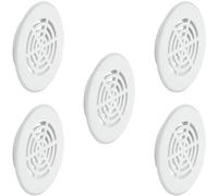 cyclingcolors 5x Grille de ventilation aération ronde plastique diamètre encastrement 35mm hauteur 8mm cache protection plafond mur menuiserie, blanc