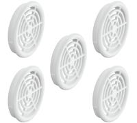 cyclingcolors 5x Grille de ventilation aération ronde plastique diamètre encastrement 43mm hauteur 7mm cache protection plafond mur menuiserie, blanc