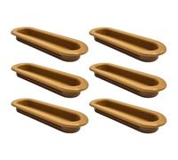 cyclingcolors 6x Poignée de meuble encastrable 31 x 88 mm plastique placard porte cuisine armoire tiroir buffet maison, chêne