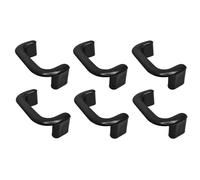 cyclingcolors 6x Poignée de meuble entraxe 64 mm plastique placard porte cuisine armoire tiroir buffet maison, noir