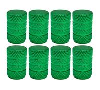 cyclingcolors 8X Bouchon de Valve Capuchon Forme métal Aluminium Schrader Pneu vélo Moto Auto Voiture Quad Trottinette, Vert