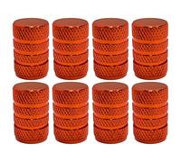 cyclingcolors 8X Bouchon de Valve Capuchon Forme métal Aluminium Schrader Pneu vélo Moto Auto Voiture Quad Trottinette, Orange
