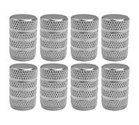 cyclingcolors 8X Bouchon de Valve Capuchon Forme métal Aluminium Schrader Pneu vélo Moto Auto Voiture Quad Trottinette, Argent