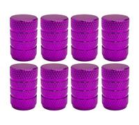 cyclingcolors 8X Bouchon de Valve Capuchon Forme métal Aluminium Schrader Pneu vélo Moto Auto Voiture Quad Trottinette, Violet