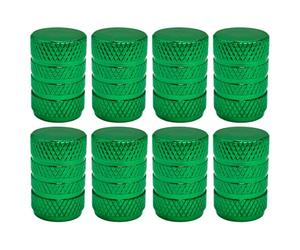 cyclingcolors 8X Bouchon de Valve Capuchon Forme métal Aluminium Schrader Pneu vélo Moto Auto Voiture Quad Trottinette, Vert