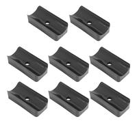 cyclingcolors 8X Embout Plastique Noir Patin Pied Chaise Cantilever Tube Rond Meuble Protection Bureau Fauteuil Rectangulaire Guide, 28-30mm