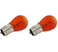 cyclingcolors AMPOULE 12V 21/5W BAY15D ORANGE LAMPE FEU STOP ARRIERE VEILLEUSE ERGOT DECALE VOITURE AUTO MOTO SCOOTER PHARE CLIGNOTANT (Lot de 2)