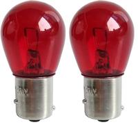 cyclingcolors ampoule 12V 21W BAW15S PR21W rouge 12088 7508 ergots décalés simple filament feu arrière stop brouillard arrière voiture électrique (Lot de 2)