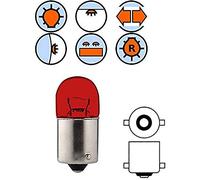 cyclingcolors AMPOULE GRAISSEUR 12V 5W BA15S R5W ROUGE FEU ARRIERE CLIGNOTANT MOTO MOBYLETTE SCOOTER TRACTEUR QUAD VOITURE PHARE POSITION TRACTEUR TUNNING LAMPE PHARE 5WATT BAIONNETTE AUTO