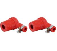 cyclingcolors antiparasite silicone rouge caoutchouc universel capuchon de bougie moto scooter tondeuse tracteur mobylette (Lot de 2)