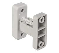 cyclingcolors Bloqueur arrêt de portillon à pince 48 x 18mm entraxe 35mm en plastique gris à visser Porte de garage Ouverture Immobilisation Pratique