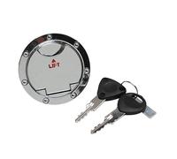 cyclingcolors bouchon d'essence moto scooter mobylette compatible avec mbk nitro yamaha aerox chromé avec antivol