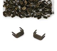 cyclingcolors Butée 3x5mm pour Fermeture éclair N°3 Curseur Glissière Spirale Zipper Tirette Métal idéal Jupe Vêtement Robe Maroquinerie Confection Coussin, laiton 10g (environs 130 pièces)