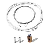 cyclingcolors câble d'accélérateur Moto Performance avec Gaine Serre-câble Embouts Compatible avec carburateur dellorto cyclomoteur Scooter mobylette 50cc, Blanc
