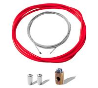 cyclingcolors câble d'accélérateur Moto Performance avec Gaine Serre-câble Embouts Compatible avec carburateur dellorto cyclomoteur Scooter mobylette 50cc, Rouge