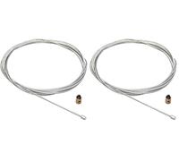 cyclingcolors Câble de gaz accélérateur Universel Moto Compatible avec carburateur Dell'Orto 3x3mm 1.2mm 2.50m poignée tirage Rapide avec Serre câble mobylette Scooter Quad Moto (Lot de 2)