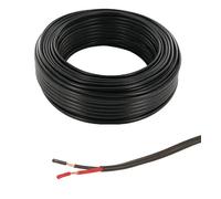 cyclingcolors Câble de remorque 2 Fils 12 / 24V 18A câble électrique 2 conducteurs PVC Noir Caravane Camion Automobile Véhicule Gaine Eclairage Signalisation Alimentation Attelage, 2 mètre 2 x 1,5mm²