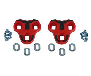 cyclingcolors Cales Chaussure Compatible KEO Look avec Grip Velo Route Course 0 4.5 9 DEGRES (Rouge, 9°)