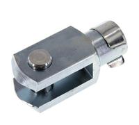 cyclingcolors Chape Femelle avec axe M6 x 12mm en Acier zingué DIN 8140 71752 pièce de Fixation pour vérin Tête Embout Fourche Universel Véhicule Goupille Sécurité Clip Mâchoire