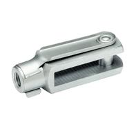 cyclingcolors Chape Femelle avec axe M6 x 24mm en Acier zingué DIN 8140 71752 pièce de Fixation pour vérin Tête Embout Fourche Universel Véhicule Goupille Sécurité Clip Mâchoire