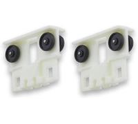 cyclingcolors Chariot de tirage polyamide ivoire pour tringle à rideau type 24 x 16mm Conducteur Jonction de rail Fenêtre Store Baie vitrée Ouverture Fermeture (Lot de 2)