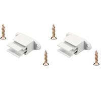 cyclingcolors Clip bloqueur de manivelle volet Roulant réglable blanc Support Guide Manette Plastique 14mm Universel fenêtre Mur à Visser (Lot de 2)