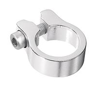 cyclingcolors Collier de serrage de tige de selle Aluminium à visser fixation tube vélo vtt route ville cycle universel, diamètre 34.9 mm (argent)